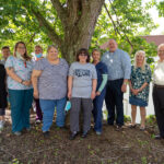 sundale staff under a tree